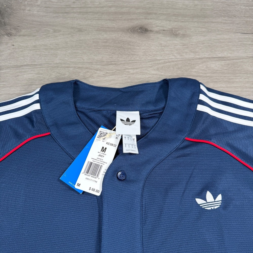 Adidas Originals Trefoil Summer Jersey Baseball Streetwear Mens Medium KE0832 - Picture 7 of 8